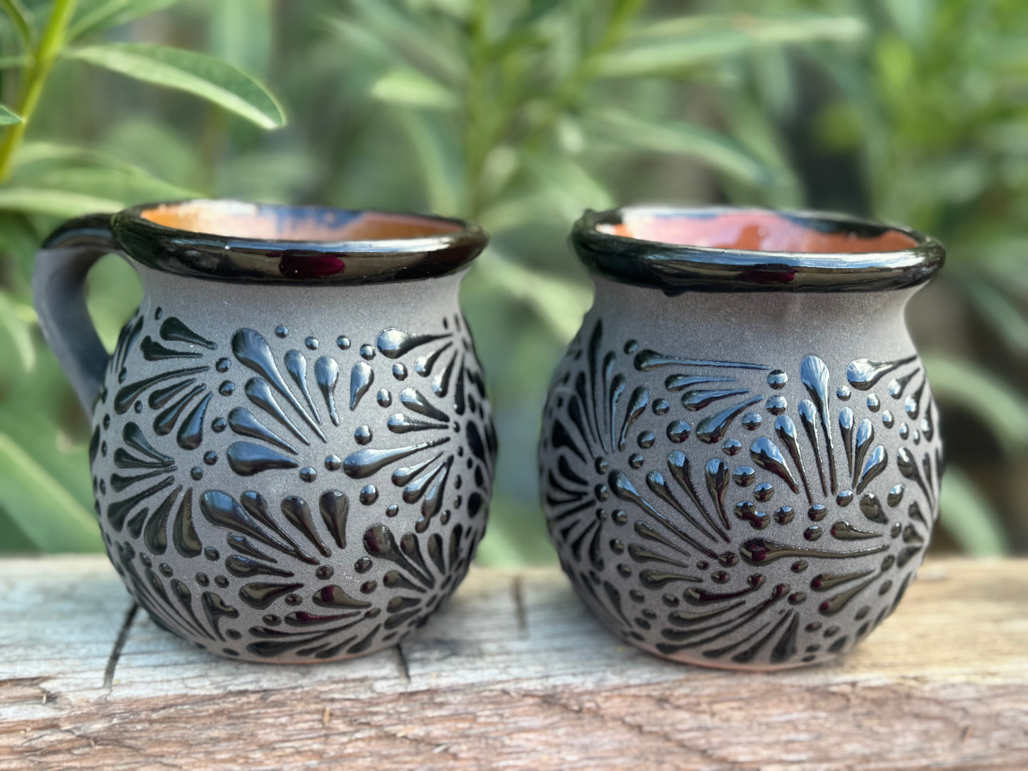 Set of Barro Talavera Style mugs