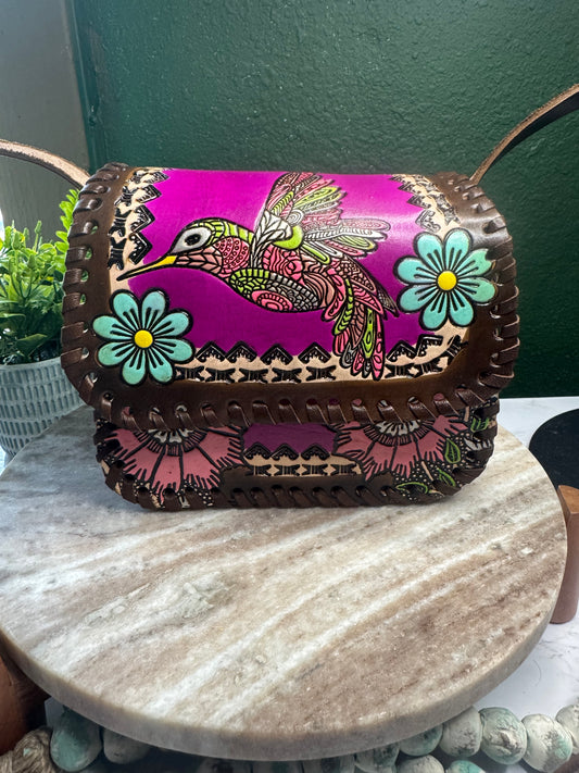 Leather handmade purse/ Bolsa de piel artesanal