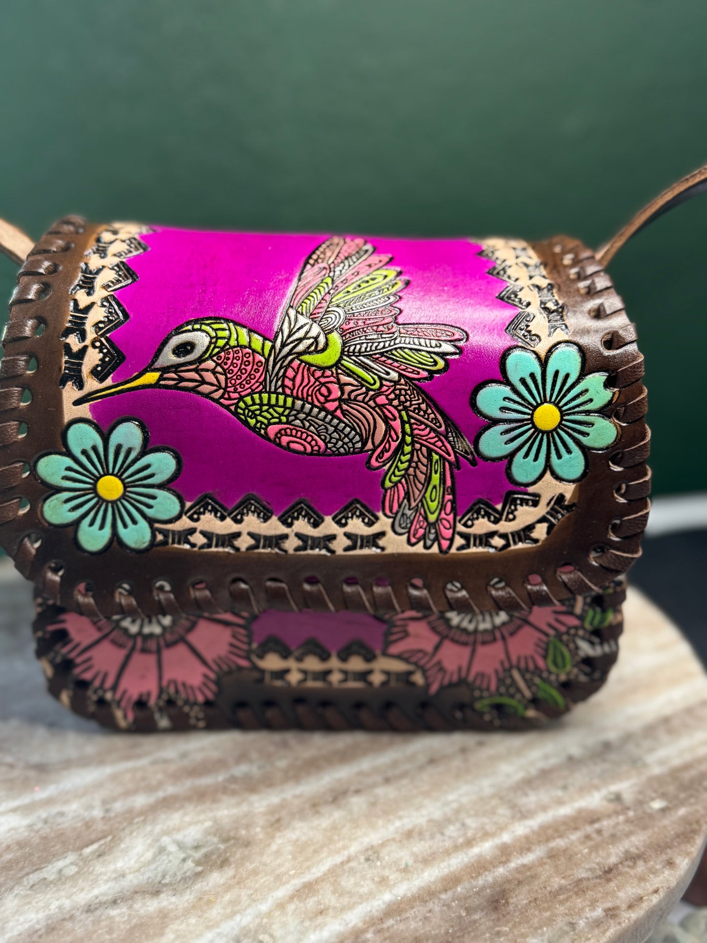 Leather handmade purse/ Bolsa de piel artesanal