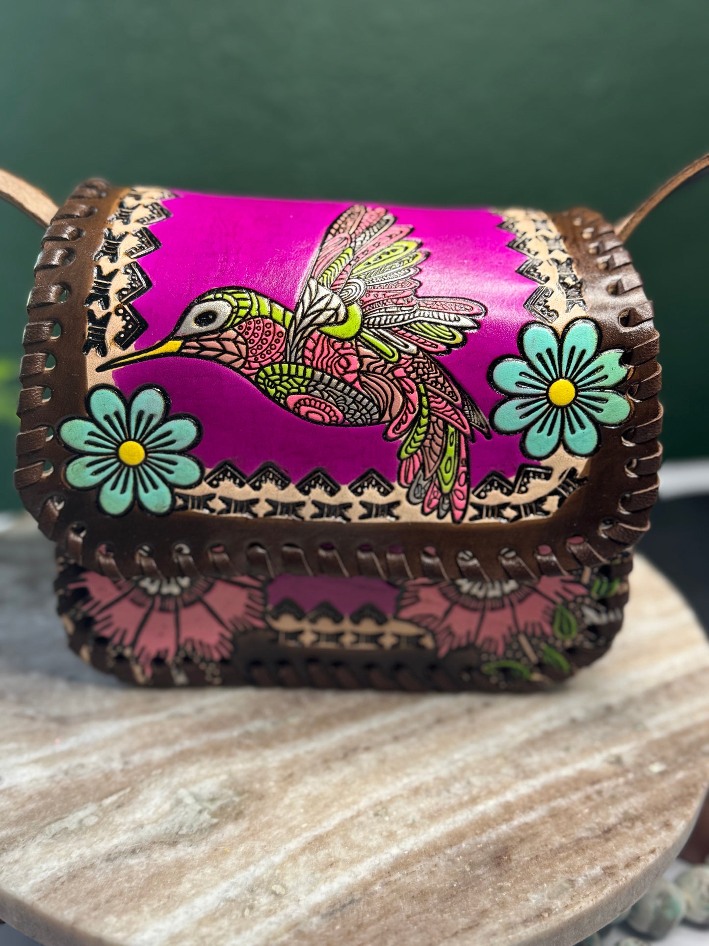 Leather handmade purse/ Bolsa de piel artesanal