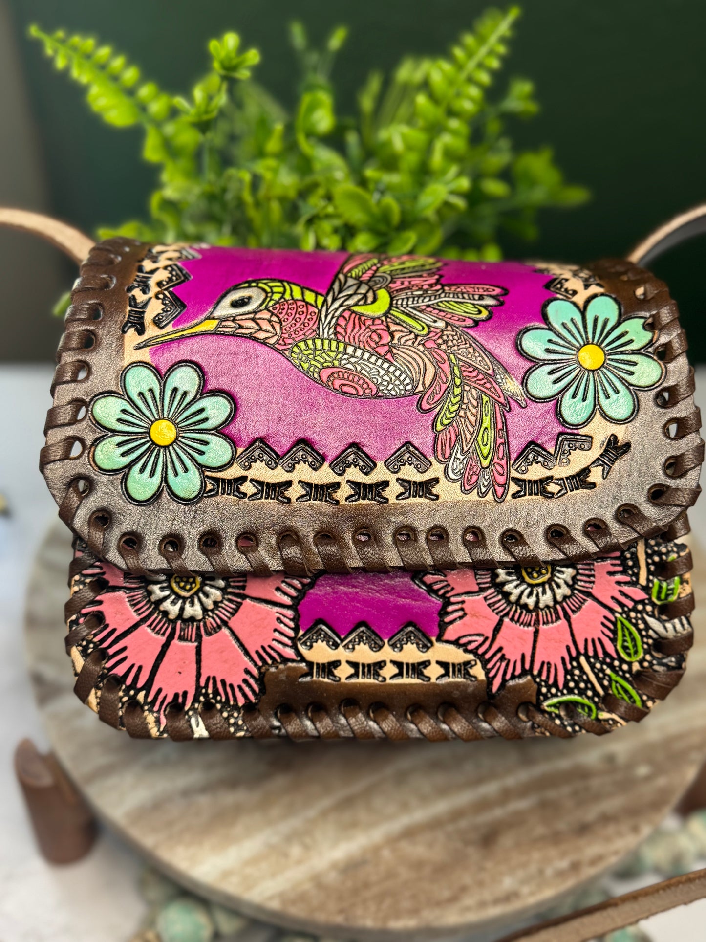 Leather handmade purse/ Bolsa de piel artesanal