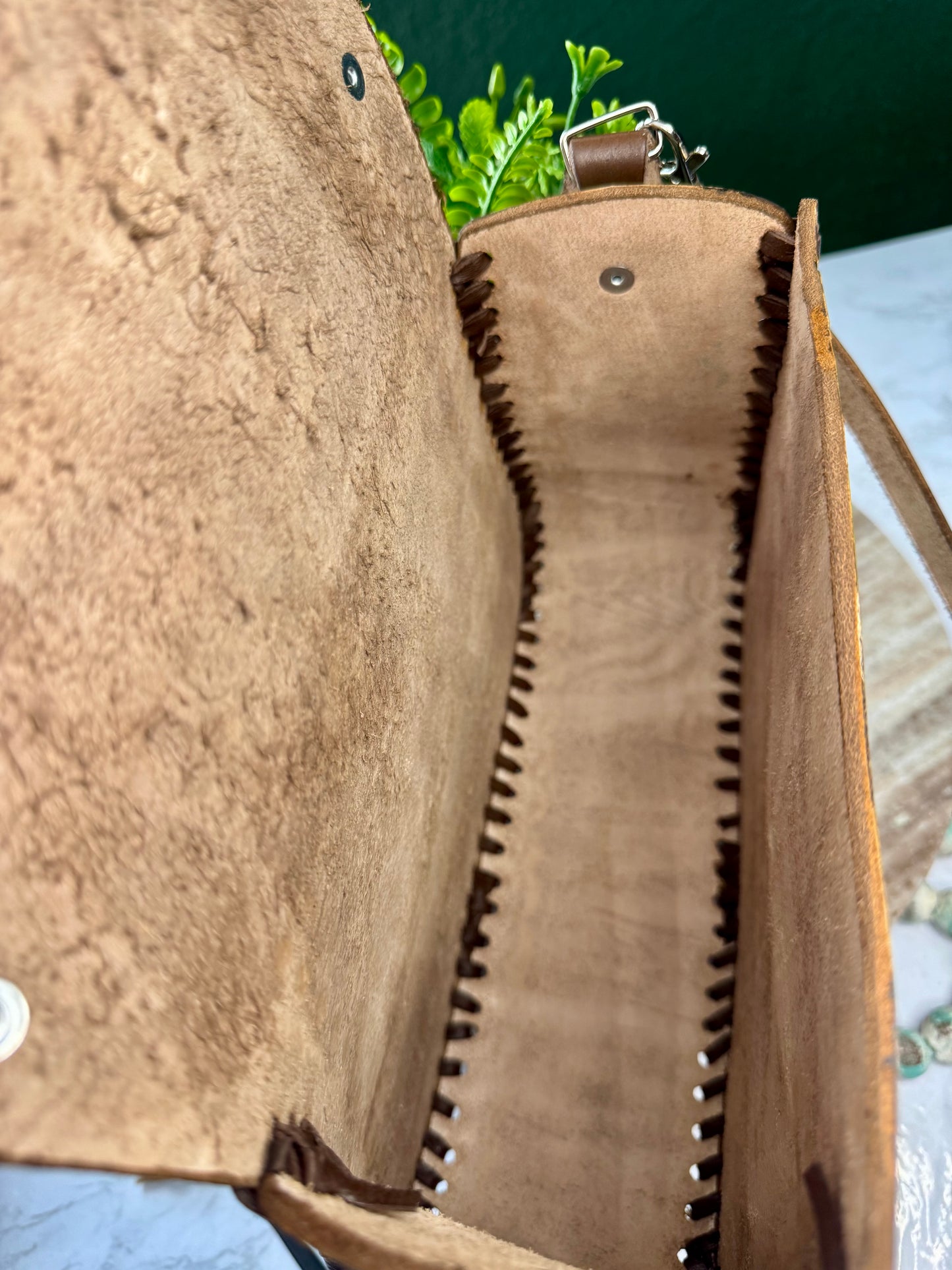 Bolsa de Piel /Leather hand painted