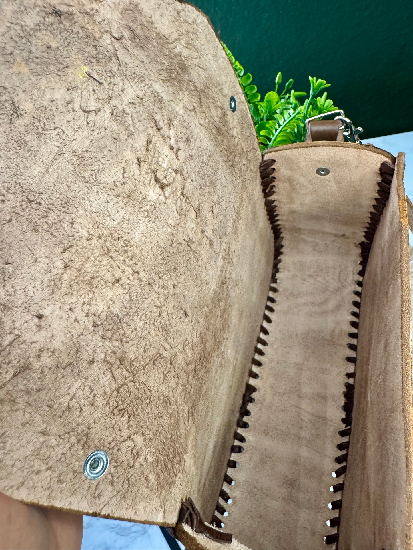 Bolsa de Piel /Leather hand painted