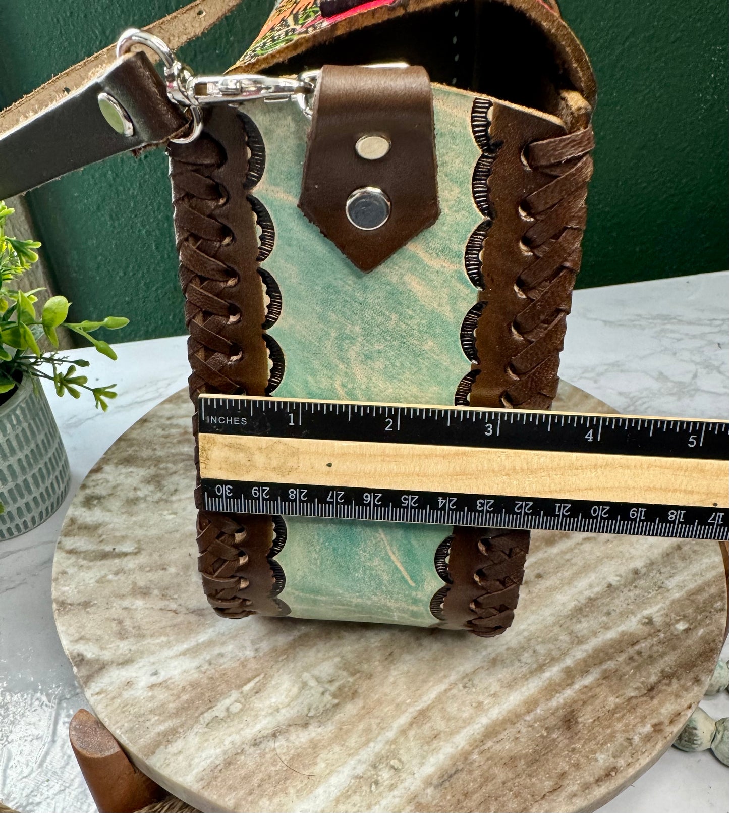 Bolsa de Piel /Leather hand painted