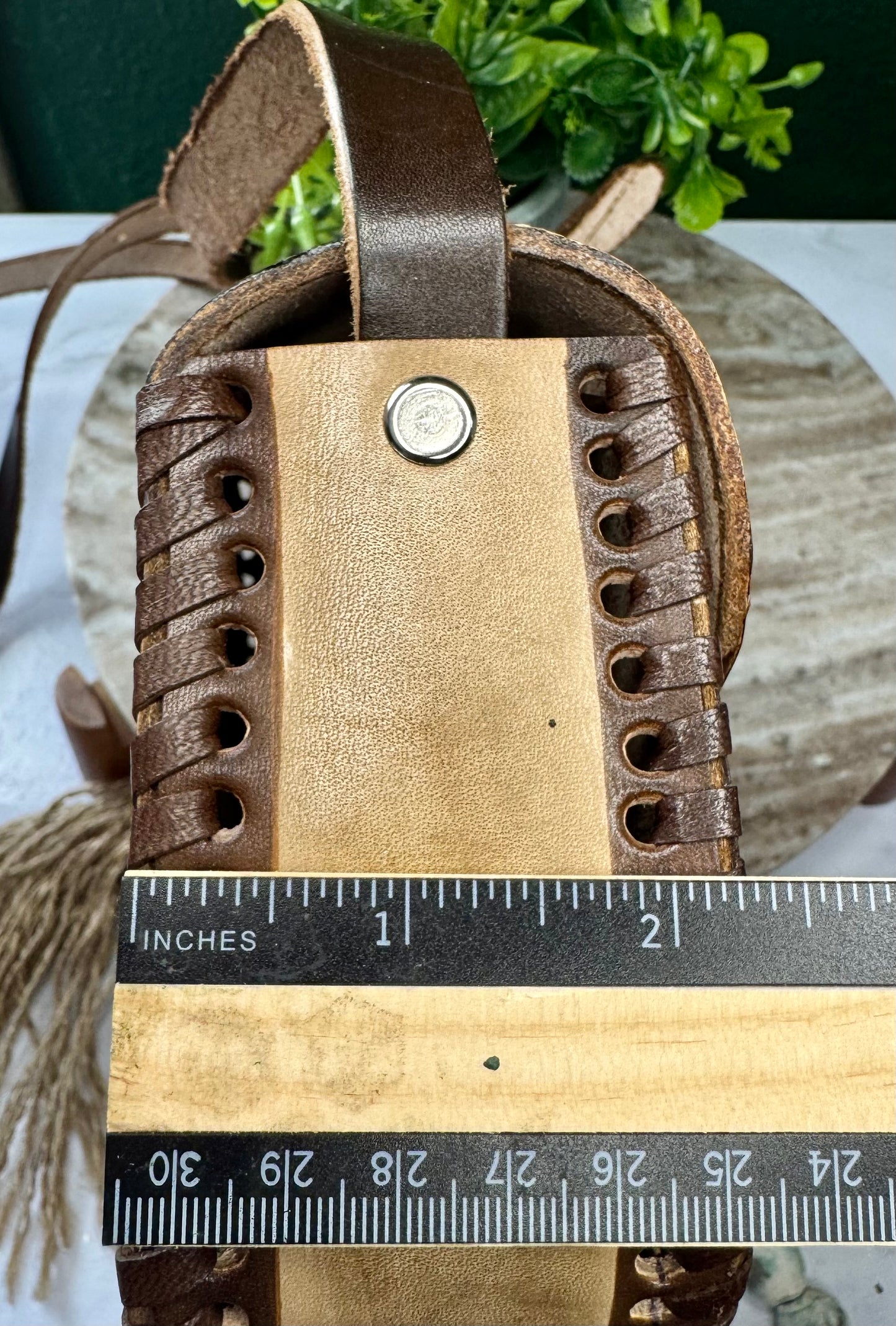 Leather purse Hand painted / bolsa Artesanal