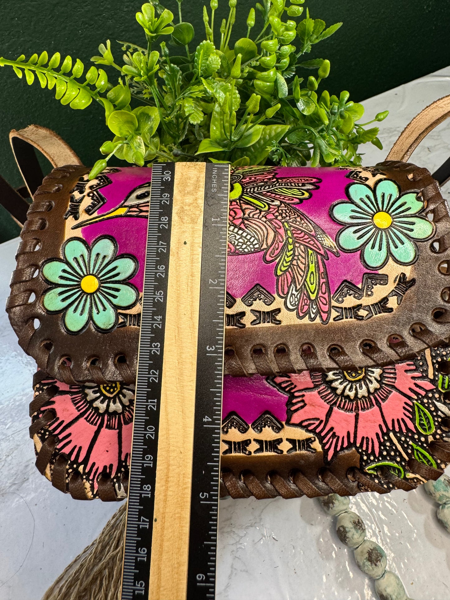 Leather handmade purse/ Bolsa de piel artesanal