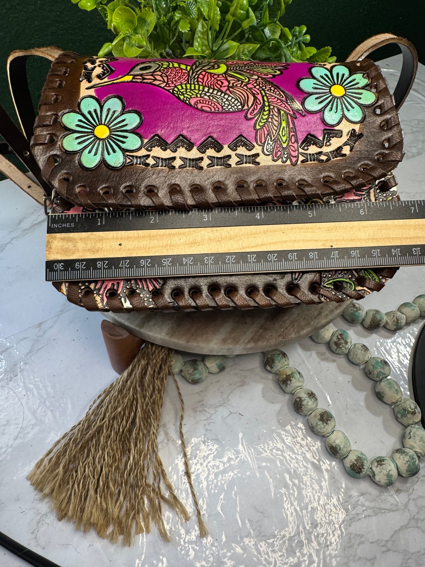 Leather handmade purse/ Bolsa de piel artesanal