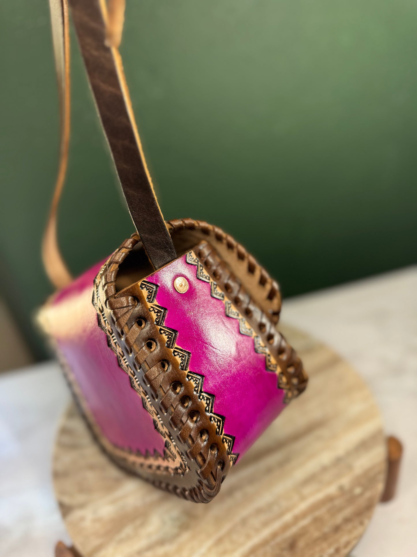 Leather handmade purse/ Bolsa de piel artesanal