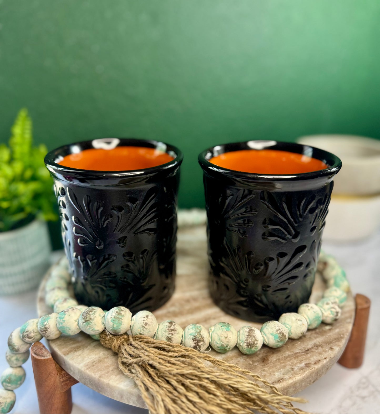 Engobe Mugs  Talavera Style