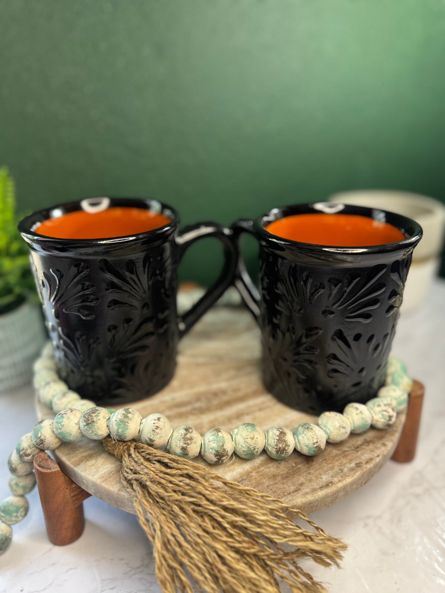 Engobe Mugs  Talavera Style