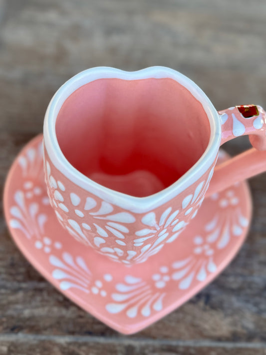 Mug & Heart Plate Set