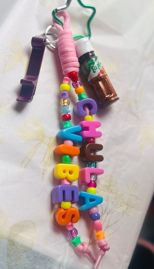 Chula Vibes Bag Charm with Mini Tajin & Bottle Opener