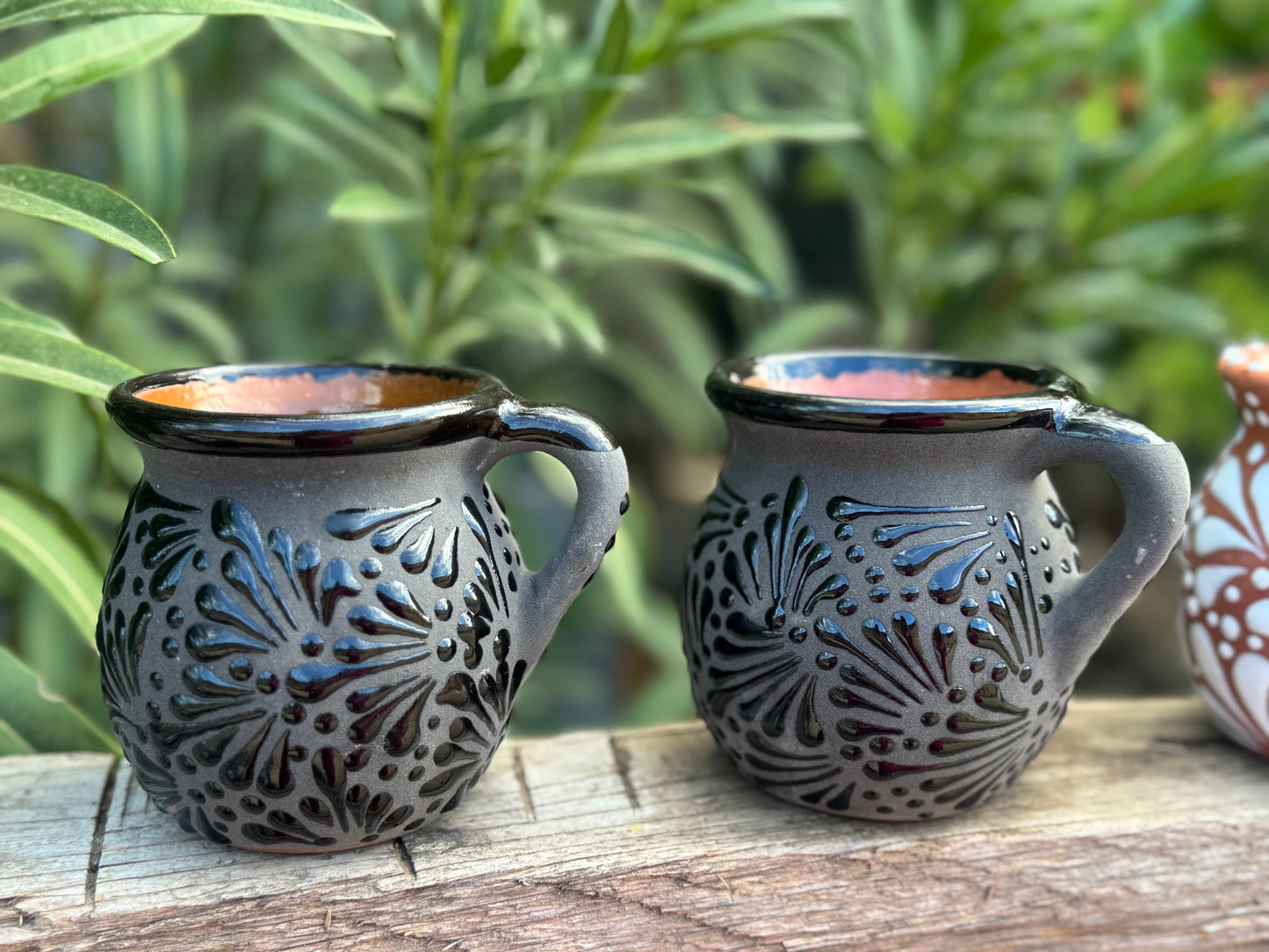Set of Barro Talavera Style mugs