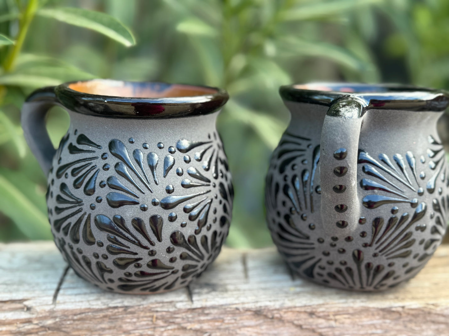 Set of Barro Talavera Style mugs