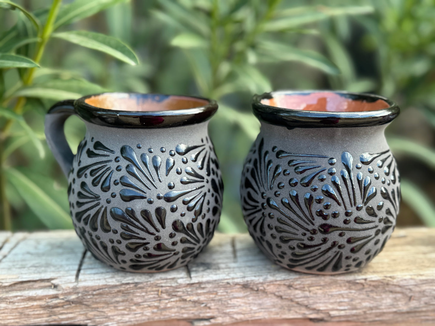 Set of Barro Talavera Style mugs