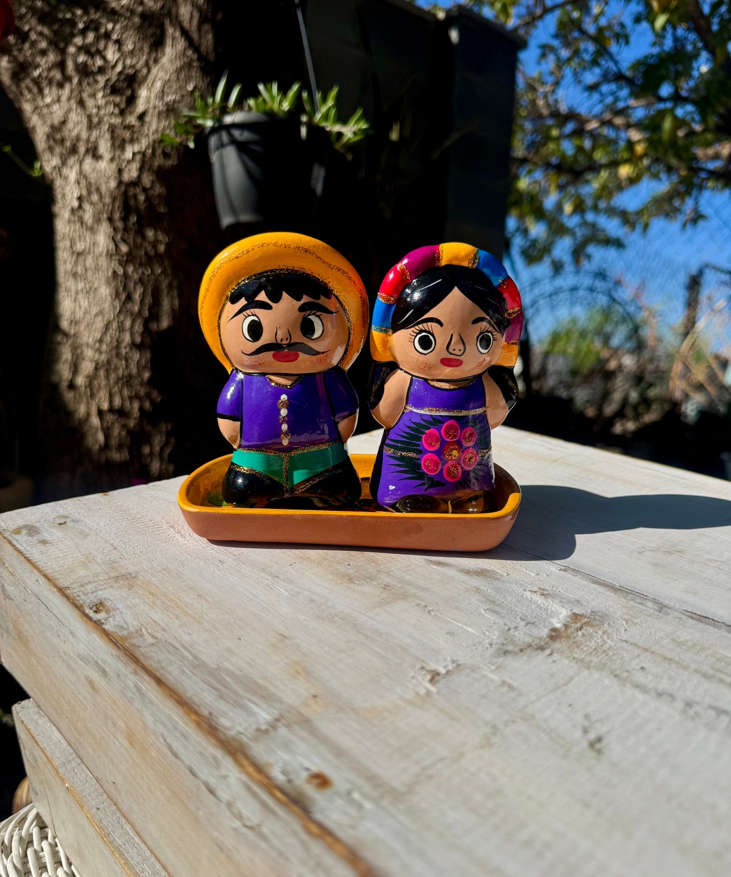 Mexican Artesanal Salt & Pepper Salero