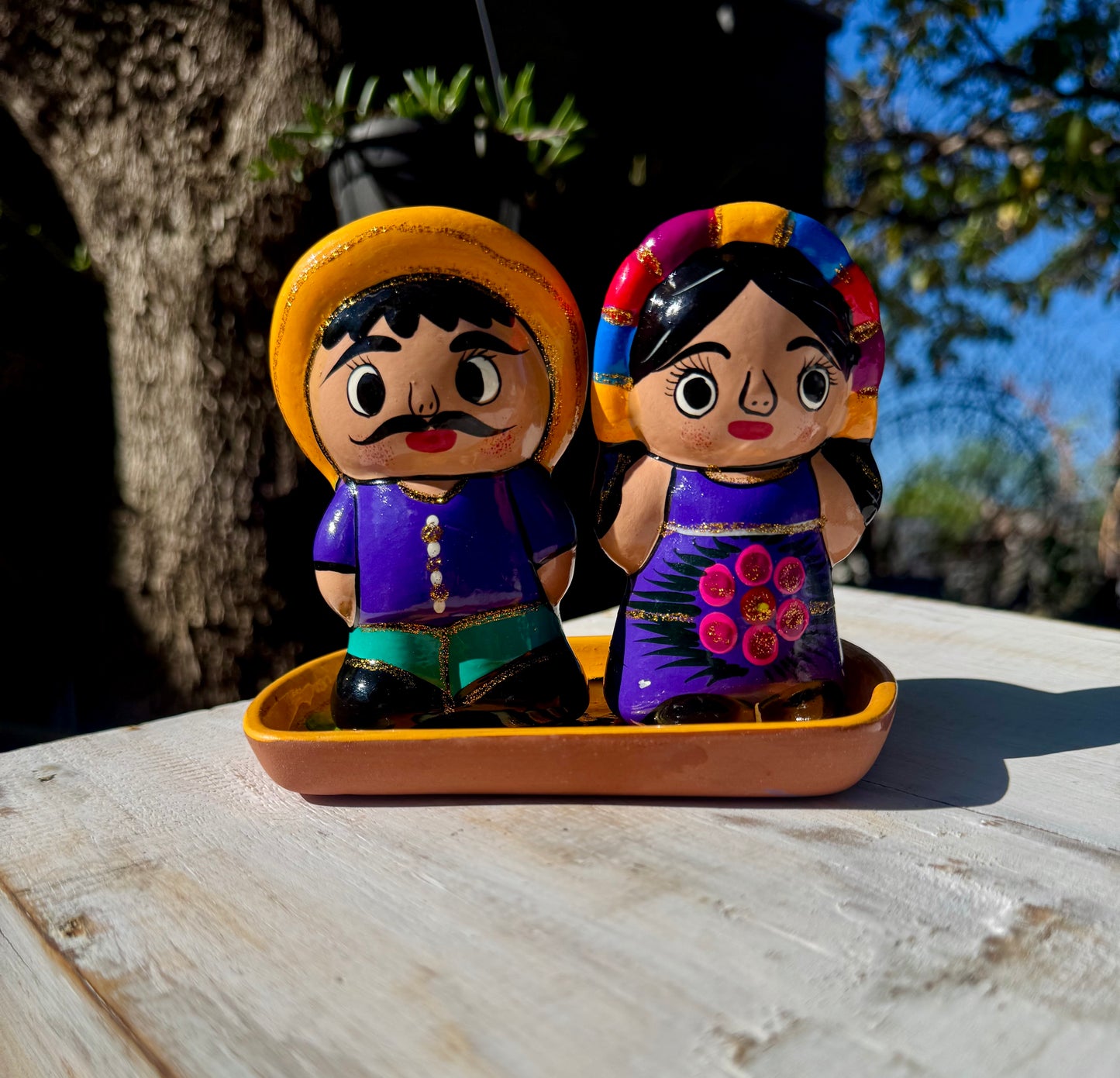 Mexican Artesanal Salt & Pepper Salero