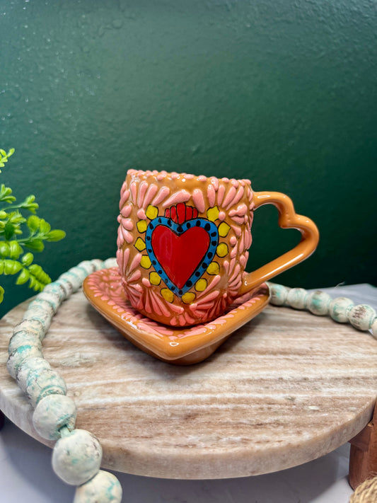 Heart shape & Plate Talavera Set