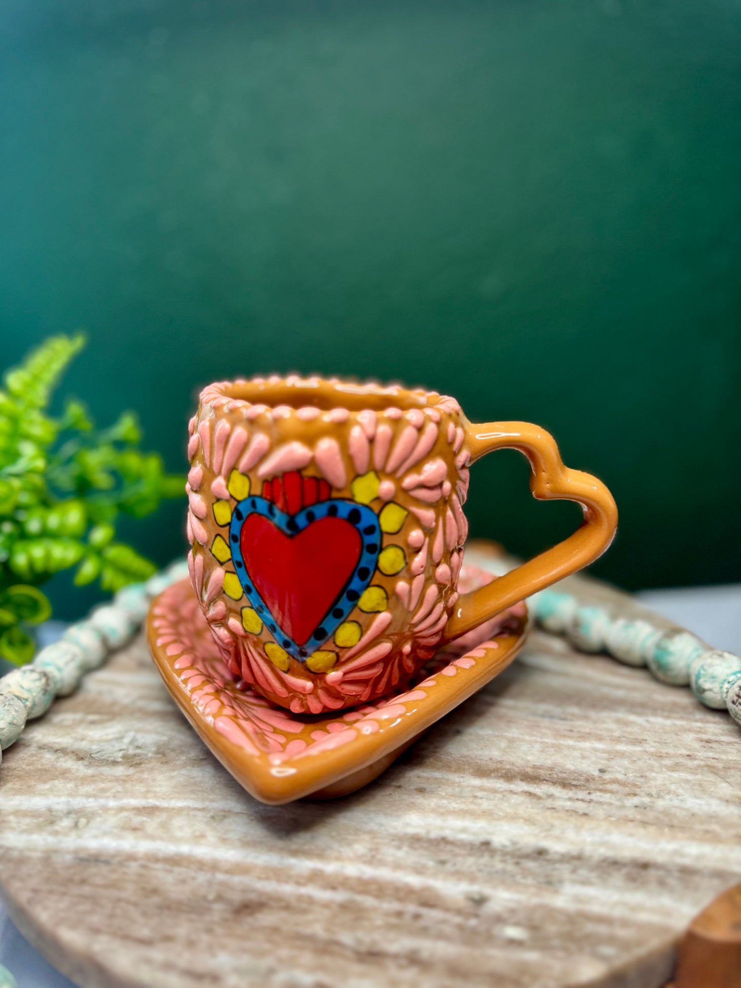 Heart shape & Plate Talavera Set