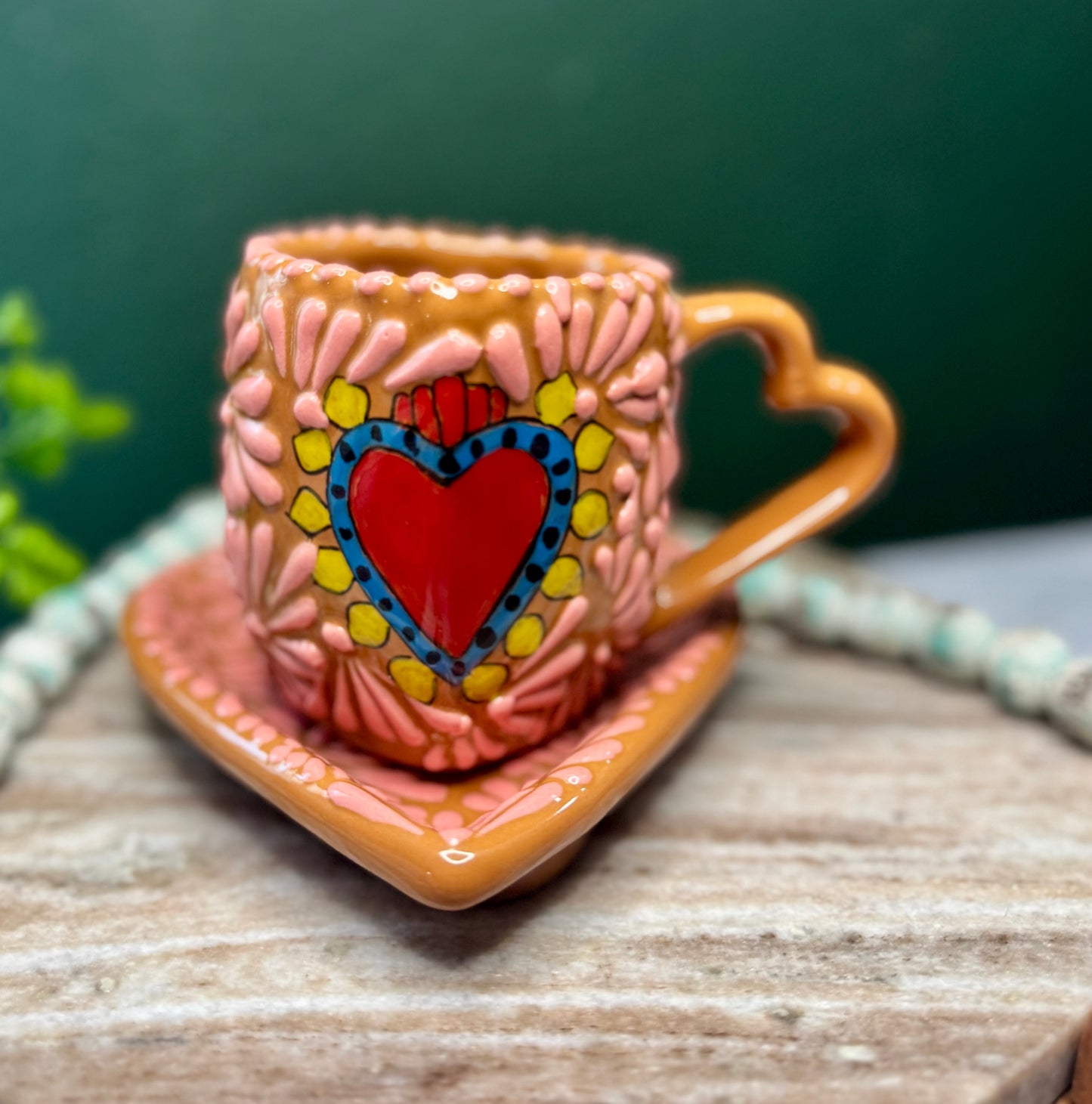 Heart shape & Plate Talavera Set
