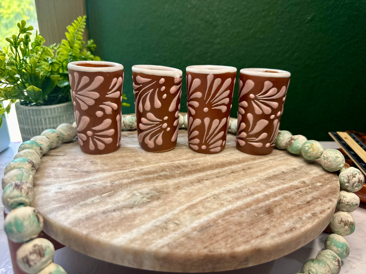 Set of 4 Barro Tequileros /Shot glass