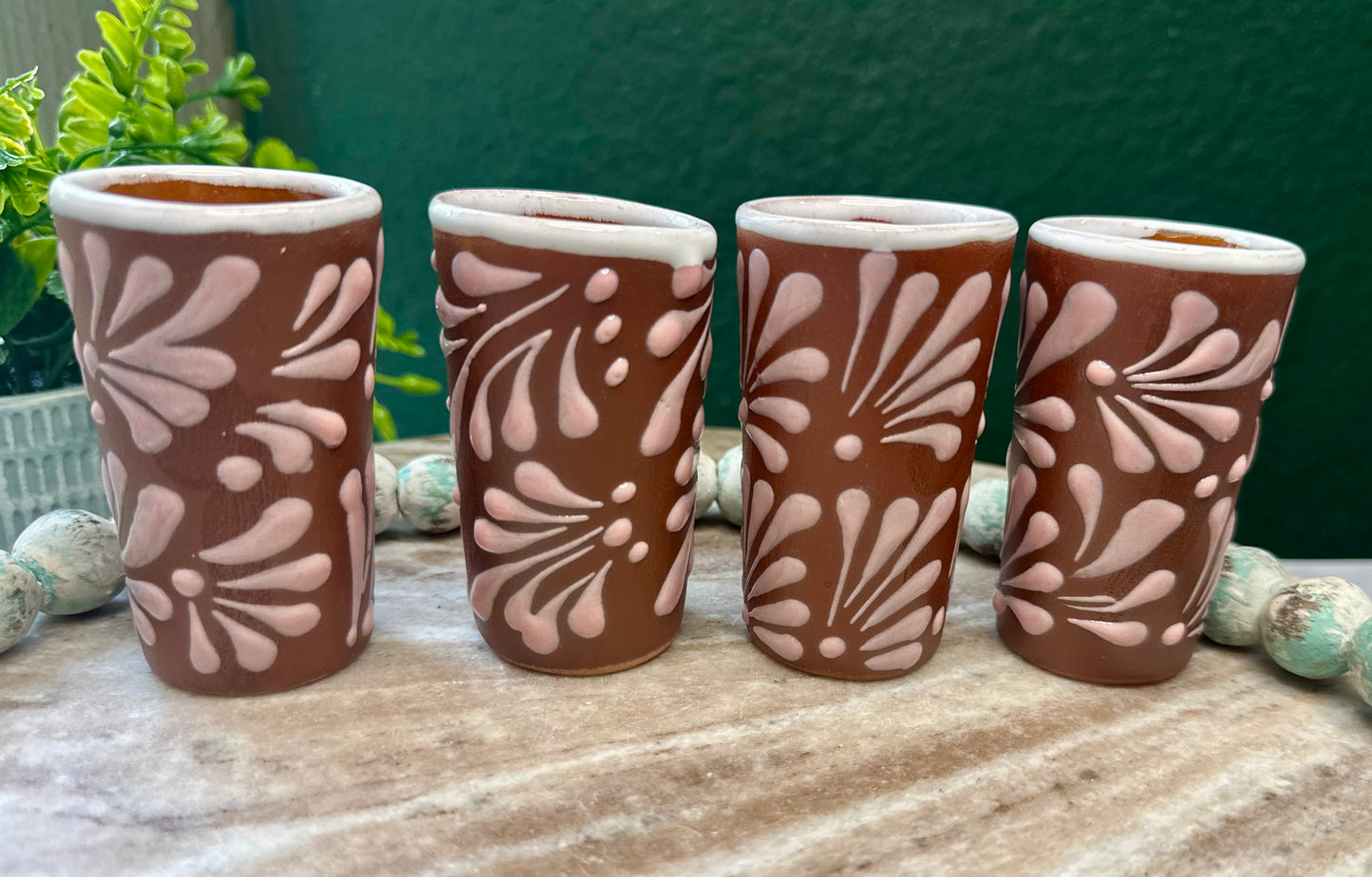 Set of 4 Barro Tequileros /Shot glass