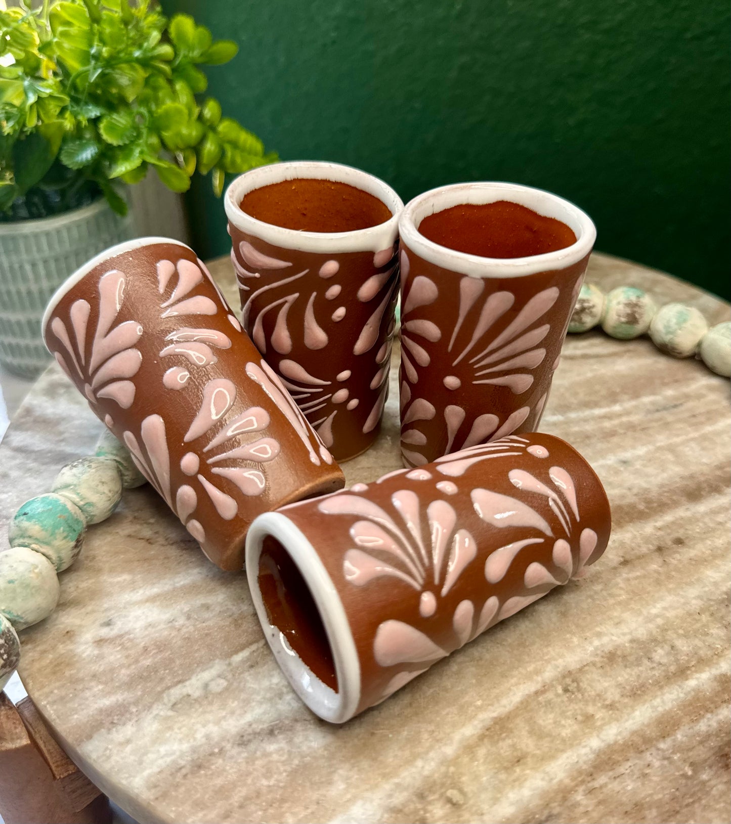 Set of 4 Barro Tequileros /Shot glass