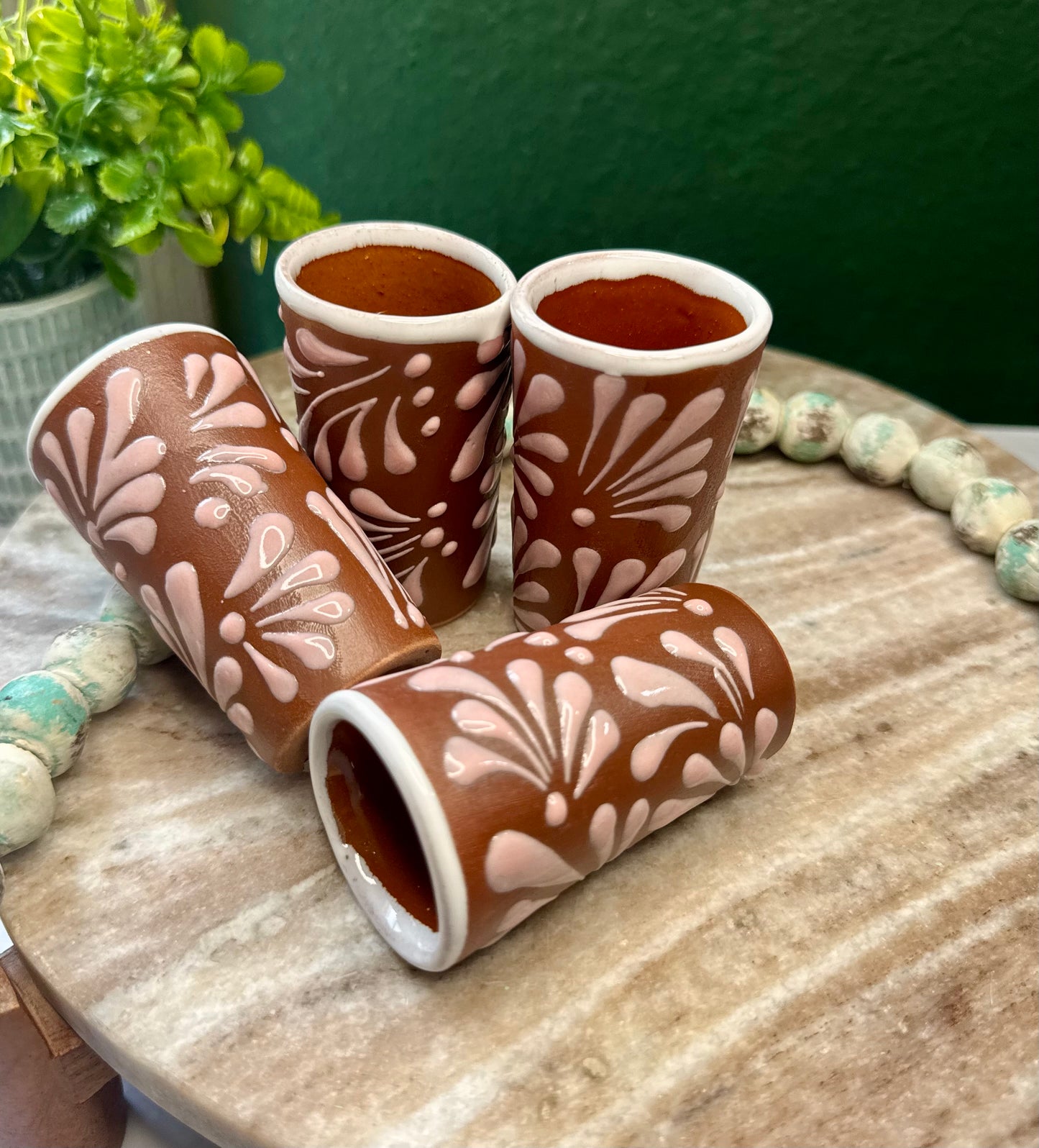 Set of 4 Barro Tequileros /Shot glass