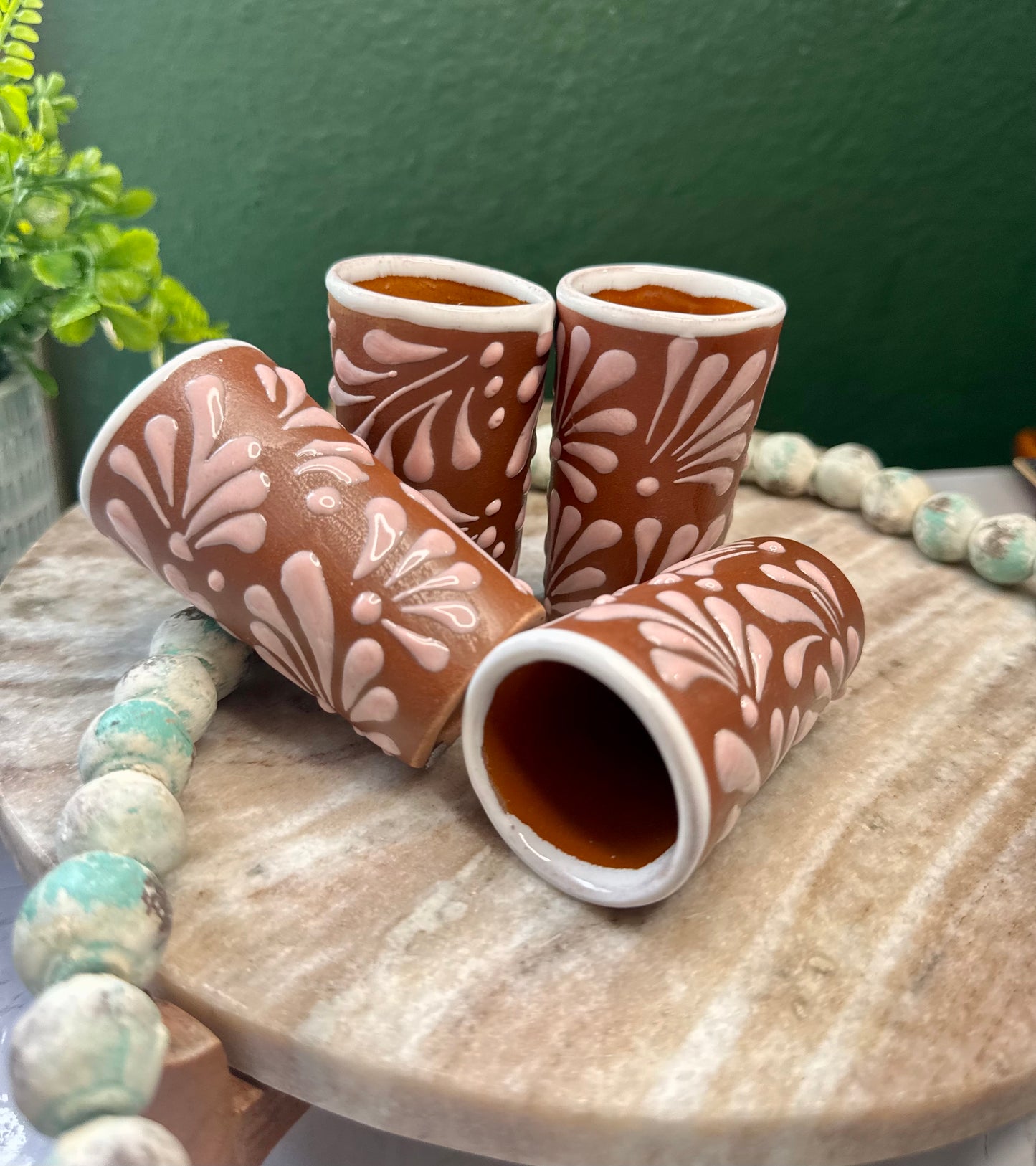 Set of 4 Barro Tequileros /Shot glass