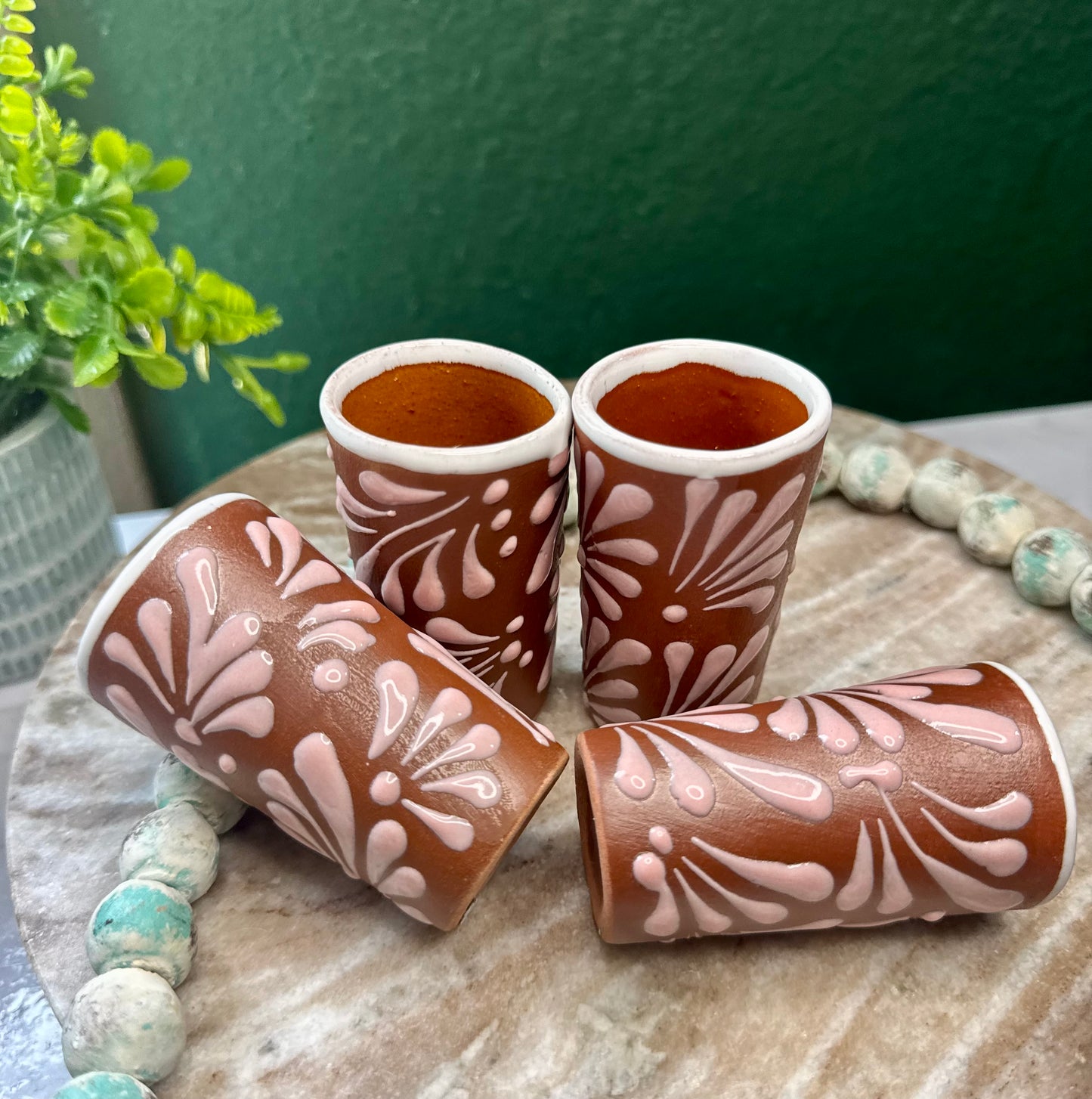 Set of 4 Barro Tequileros /Shot glass